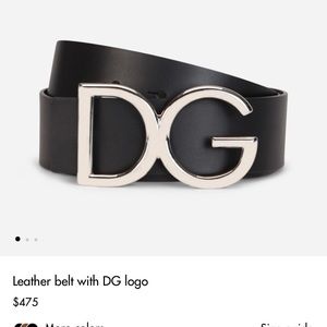 Black leather Dolce & Gabbana belt with sliver buckle